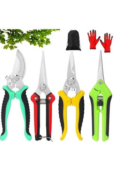 Generic AnnuoYi Garden Pruning Shears, 4 Pcs Garden Professional Secateurs, H...