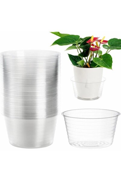 Generic عبوة من 50 قطعة من البلاستيك الشفاف لأحواض النباتات وصينية التنقيط لل...