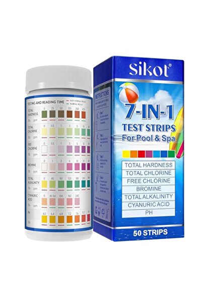 Generic Pool Test Strips, 7 In 1 Fast And Accurate Kit - Ph, Hydrogen, Chlori...