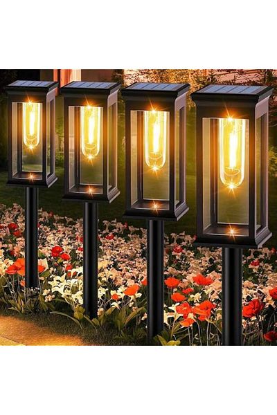 Generic HIKKY Solar Pathway Lights 2 Pack(Warm White), Upgraded Solar Walkway Landscape Lights, Outdoor IP6