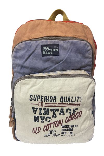 Old Cotton Quality Colorful Vintage Design Backpack Travel School Travel Bag 30 cm X 42 cm
