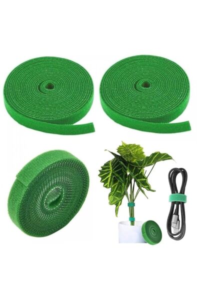Generic 3 PCS Plant Ties Garden Tape,Reusable Nylon Plant Tie Strap 5M Self A...