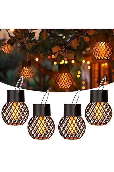 Generic 4 Pack Solar Hanging Lights Outdoor, Outdoor Garden, Flickering Flame...