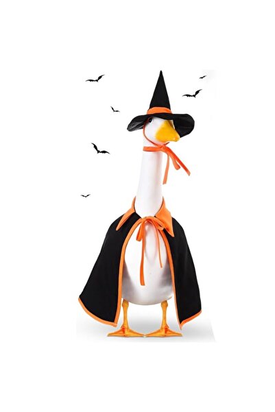 Generic أزياء ساحرة الهالوين لإوزة العشب مقاس 23 بوصة، ديكورات شرفة خريفية بم...