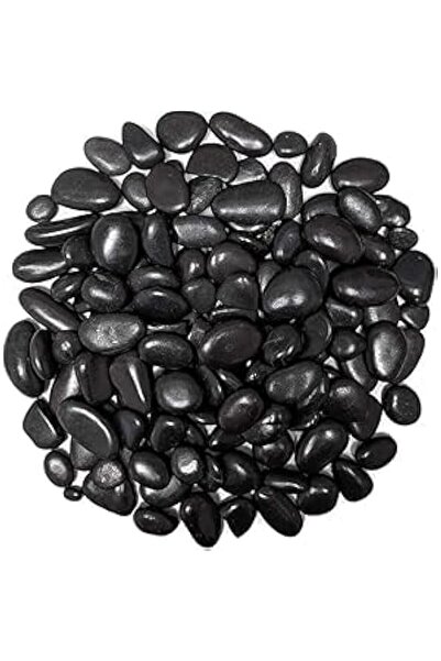 Generic Vsell24 3-5 cm Black Decorative Pebbles River Rock – Large Black Ligh...