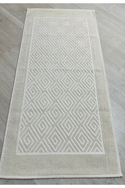Çelsa Home Labira Bukle Lüks Pamuklu Kilim Krem 70 x 150 cm