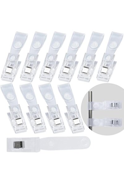 Generic BIGTHREE 10 PCS Plastic Garden Flag Clips, Anti-Wind Lawn Yard Flag P...