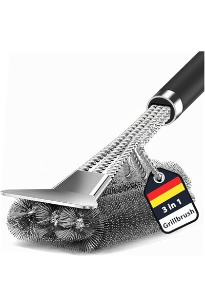 Generic 45 CM BBQ Grill Brush with Scraper – Adjustable Handle for Easy Clean...