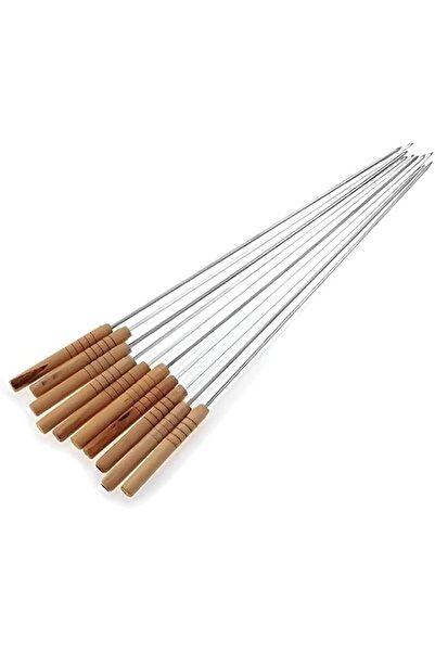 Generic YU WELL Stainless Steel Barbeque Skewers BBQ Skewer Set of 10Pcs Reus...