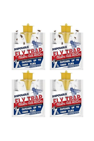 Generic مصائد ذباب أزوني الخارجية المعلقة، 4 قطع من أكياس الذباب المنزلية للا...