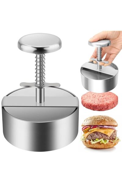 Generic Burger Press, Stainless Steel Adjustable Hamburger Patty Maker, Non S...