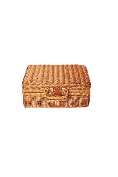 Generic Imitation Rattan Picnic Basket,Storage Basket,Country Style Picnic Ba...