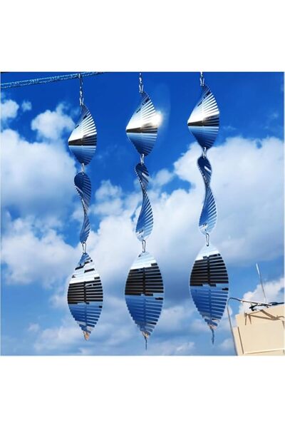 Generic YelaJoy Bird Scare Devices, Reflective Wind Spinners, 3D Bird Deterrent, Outdoor Garden Decor, Stai