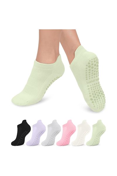 OEM Set 6 perechi de sosete Grip Pilates pentru femei, sosete anti-alunecare yoga atletice pentru Barre