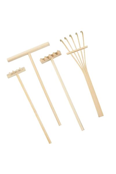 Generic مجموعة ملحقات أدوات رمل الصخور من الخيزران لطاولة طاولة D من Framendi...