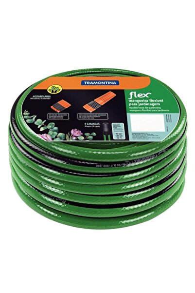 Generic خرطوم ترامونتينا بي في سي مع وصلة وسكويرت فليكس بطول 50 قدمًا، أخضر