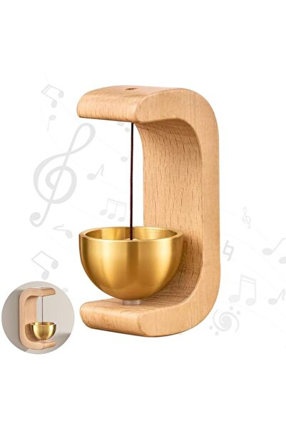 Generic جرس رياح خشبي على شكل حرف C، جرس لأصحاب المتاجر لفتح الباب، جرس مكتب ...