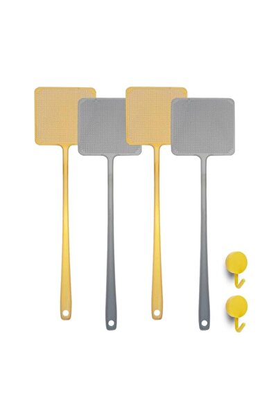 Generic Fly Swatter, 4pcs Heavy Duty Plastic Fly Swatters 17.3inch Long Handl...