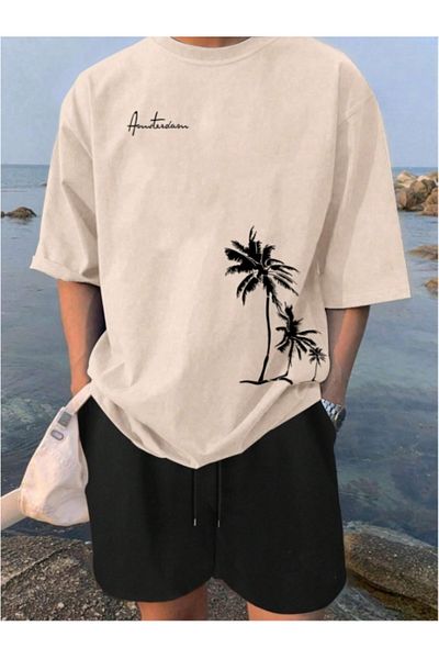 Hunors Sportswear & Company Men's Amsterdam Printed Oversize T-Shirt-Shorts Set
