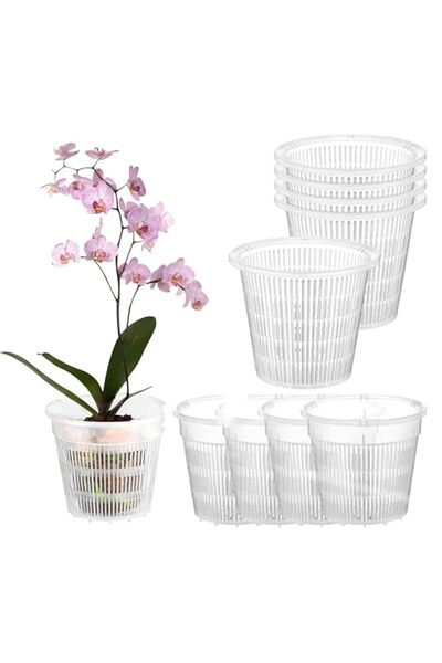 Generic nother 10 Pcs Clear Plastic Orchid Pots, 1