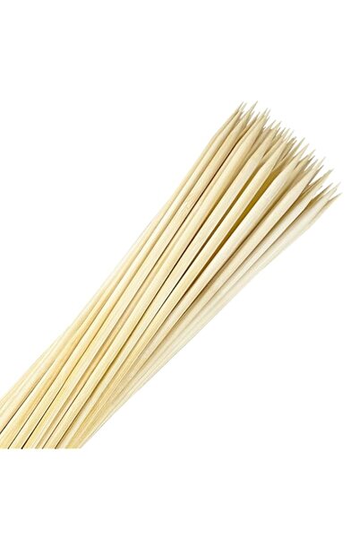 Generic أعواد سمورز من الخيزران (50 قطعة)، أعواد تحميص المارشميلو طويلة جدًا ...