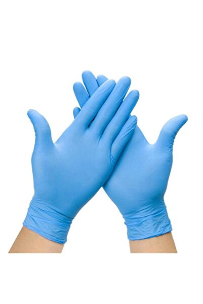 Generic LayOPO Powder-free Disposable Nitrile Exam Gloves (Blue, Large)