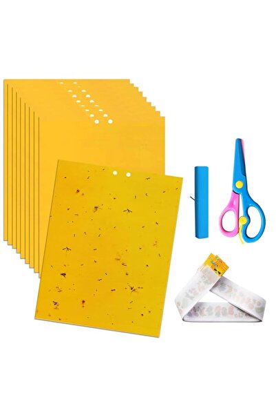 Generic مجموعة بيوتي من 10 قطع من مصائد الذباب اللاصقة الصفراء و10 قطع من شرا...