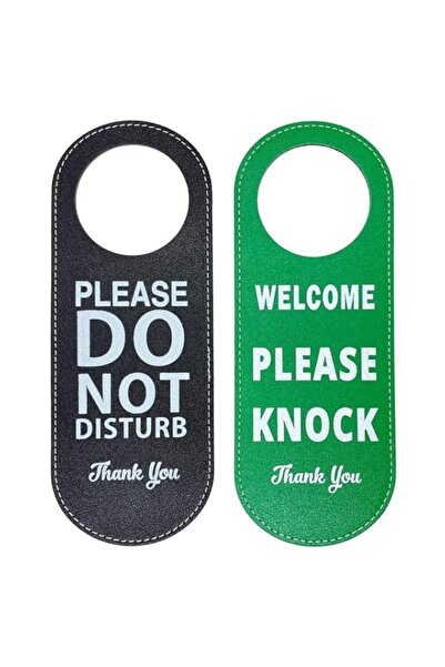 Generic Do Not Disturb Sign 1pcs, Door Hanger Sign, PU Leather Welcome Please...