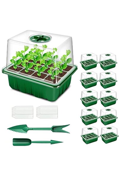 Generic صينية بدء زراعة البذور من Exrp، عبوة من 10 قطع، 120 خلية، مجموعة صوان...