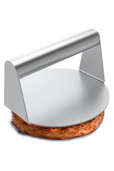 Generic مكبس همبرغر من الفولاذ المقاوم للصدأ من ديفسيدار، صانع فطائر دائري مق...