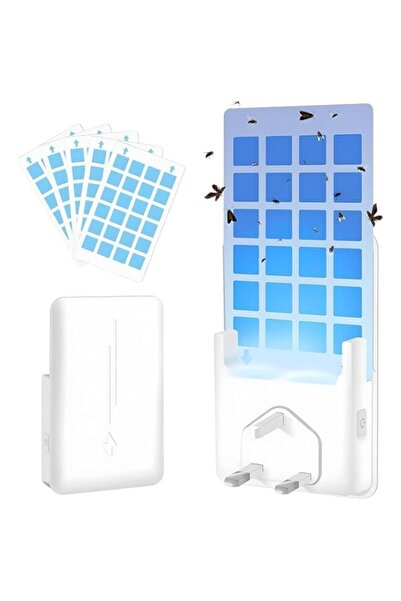 Generic KOWVOWZ Flying Insect Trap, Fruit Fly Trap with 5 Glue Cards, Mosquito Killer Plug in with Night Li