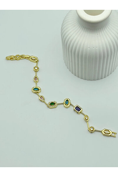 Pena 7 Element Bracelet with Colored Stones