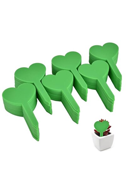 Generic 120 Heart-Shaped Green Plant Markers, Durable & Eco-Friendly, Perfect...