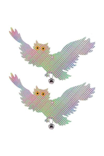 Generic Excefore 2 Pack Owl Scarecrow Bird Scare Repellent Device Reflective ...