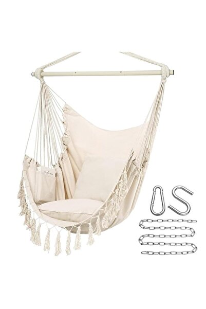 Generic U-HOOME Hammock Chair Hanging Rope Swing with 2 Cushions, Cotton Weav...