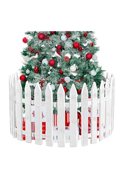 Generic سياج URATOT البلاستيكي الأبيض السميك على شكل شجرة عيد الميلاد، مكون م...