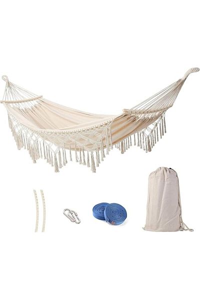 Generic THE WHITE SHOP Double Portable Hammock Heavy Duty Outdoor Double Hammock for Patio Yard Beach Or In