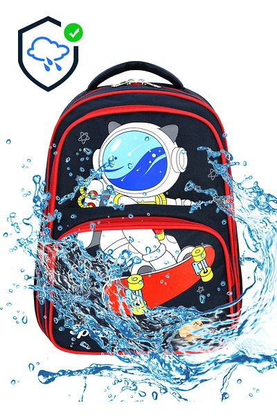 Chocuk Licensed Navy Blue Astronaut Space Primary School and Lunch Box Set