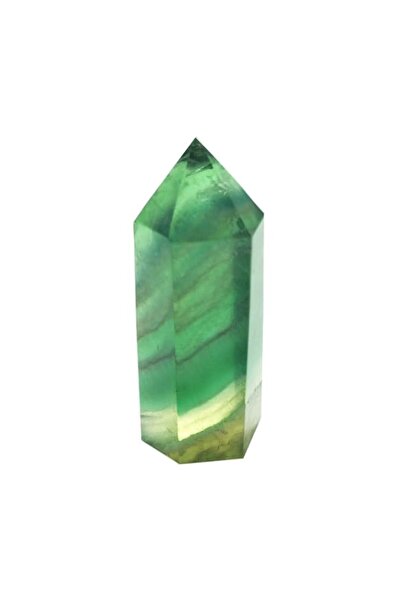 Generic عصا شفاء من حجر الفلوريت الطبيعي من مينا هيل، شريط منشوري مدبب ومتعدد...