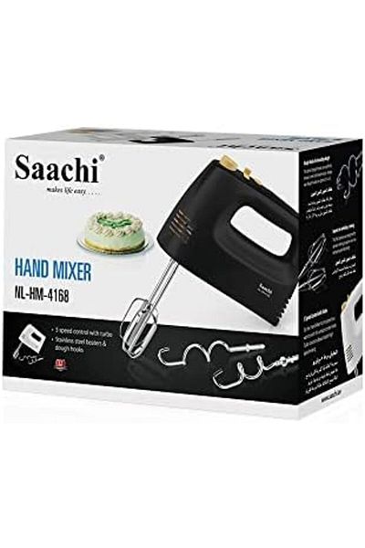 SAACHİ 5-Speed Hand Mixer 250W, NL-HM-4168-BK