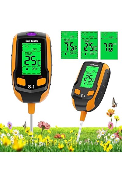 Generic جهاز قياس درجة حموضة التربة من BIGTHREE، جهاز قياس رطوبة التربة 4 في ...