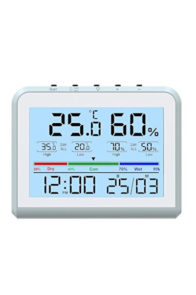 Generic NALACAL جهاز قياس الرطوبة الداخلي، مقياس الحرارة، مقياس الرطوبة، مقيا...