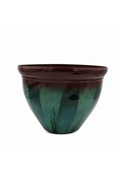 Generic Faux Ceramic (Plastic) Planters - Green, 30 cm