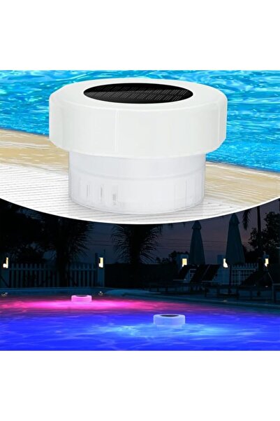 Generic أضواء حمام السباحة العائمة الشمسية TERRIFI RGB مع صندوق تعقيم، أضواء ...