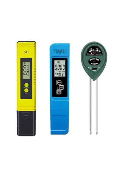 Generic جهاز قياس درجة الحموضة الرقمي R، جهاز قياس 3 في 1 TDS EC ودرجة الحرار...