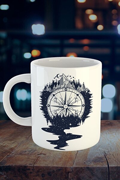 Mio Life كوب كوب مطبوع بتصميم بوصلة M4k171