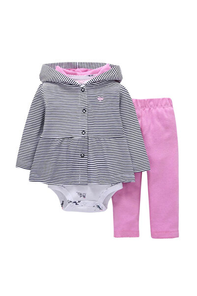 MINIMEAccessories طقم ملابس ميني مي من ثلاث قطع للبنات | من ٦ إلى ٩ أشهر | أز...