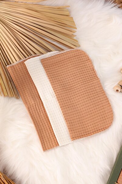 kidello Coffee Ecru Cotton Set of 7 Baby Mouth Wipes