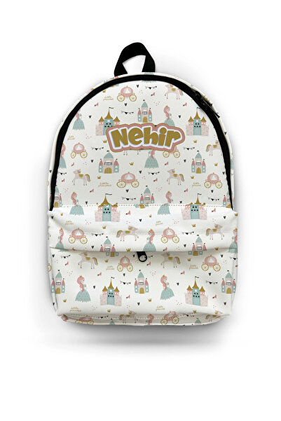 Kokopatik Kişiye Özel İsimli - Küçük Prenses Desenli Okul Çantası
