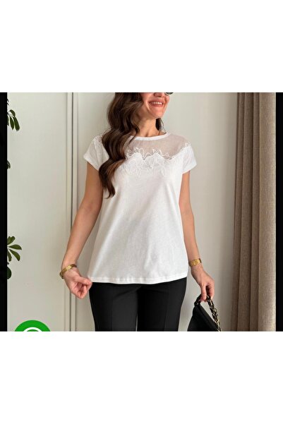 KAROL Önü Nakış detaylı Tshirt